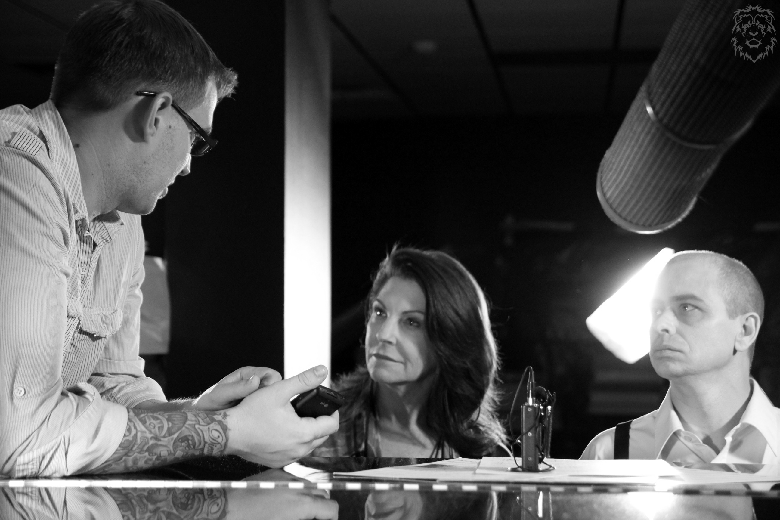 Writer/Director James D. Schumacher III and Actors George Triplett and Debra Lynn Hull on the set of 