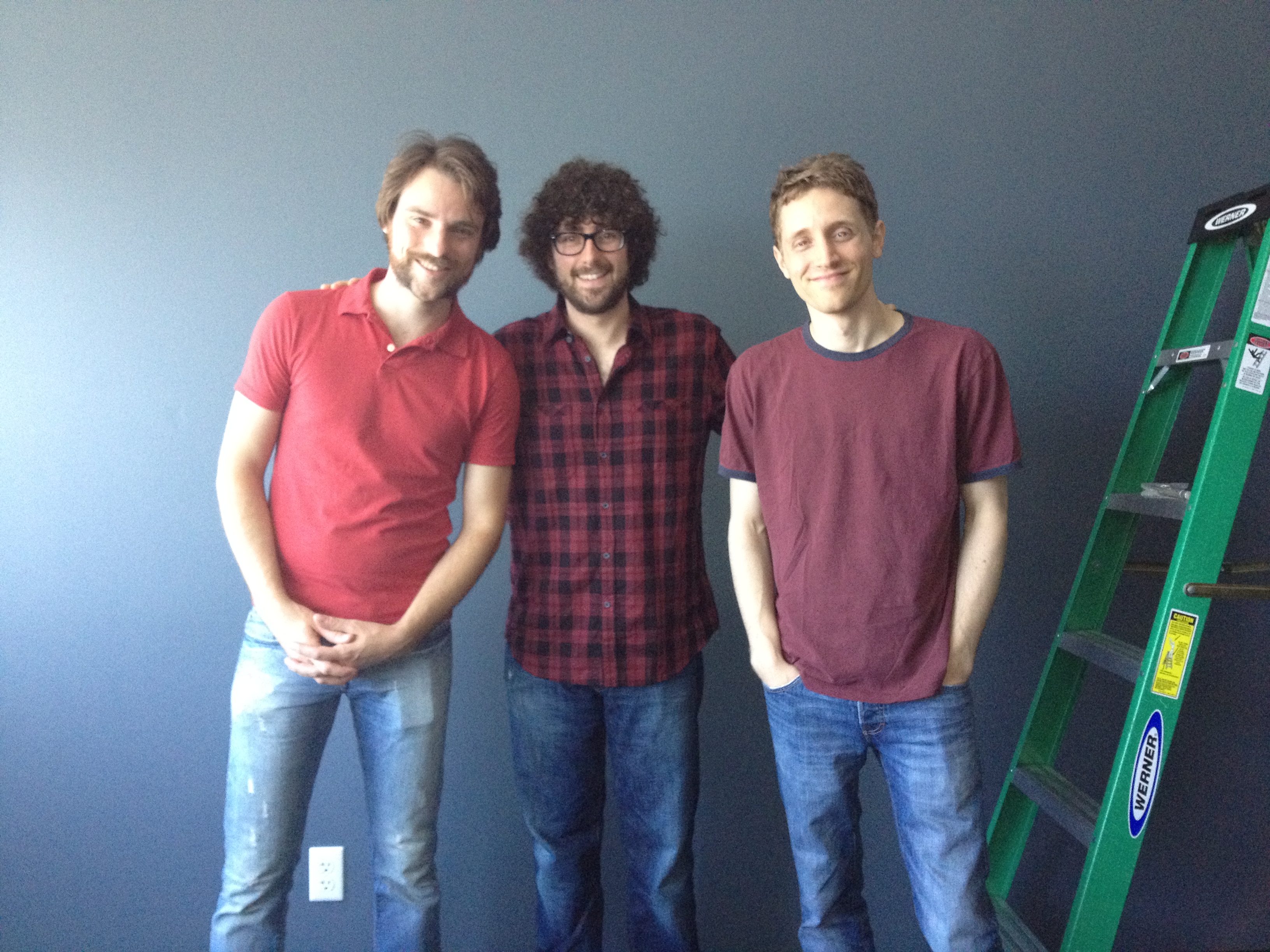 Andy Goldenberg with THE UNEMPLOYED MIND's Josh Long and Luke Custer