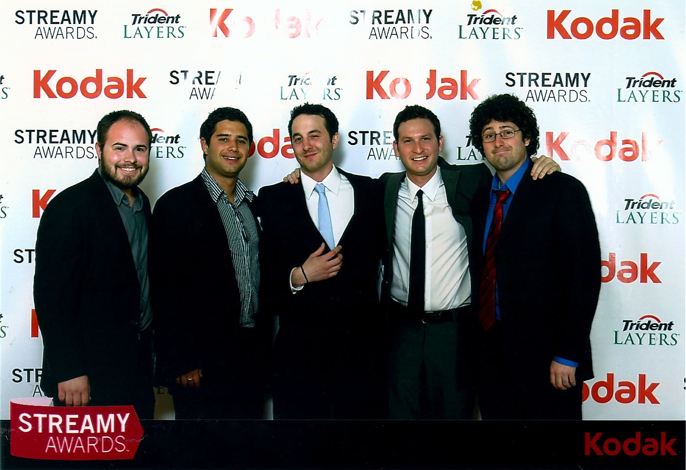 Andy Goldenberg with Tommy O' Rourke, Brandon Ravet, and Daniel Schecter at the 2010 Streamy Awards