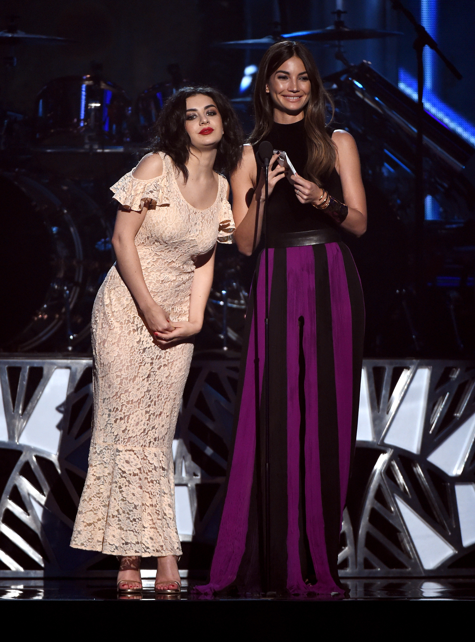 Lily Aldridge and Charli XCX at event of 2015 Billboard Music Awards (2015)