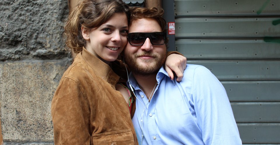 Alessandra Pacifico and Tommaso Sacco on the set of Double Swing