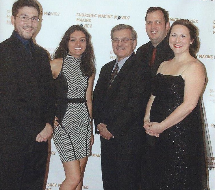 At the CMM Film Festival. Standing from left to right are VFX artist Ben Crane, Actress Jenna Hoskins, Director Tom Dallis, AD/Actor Russell Williams and Casting Director/Actress Annie Williams.