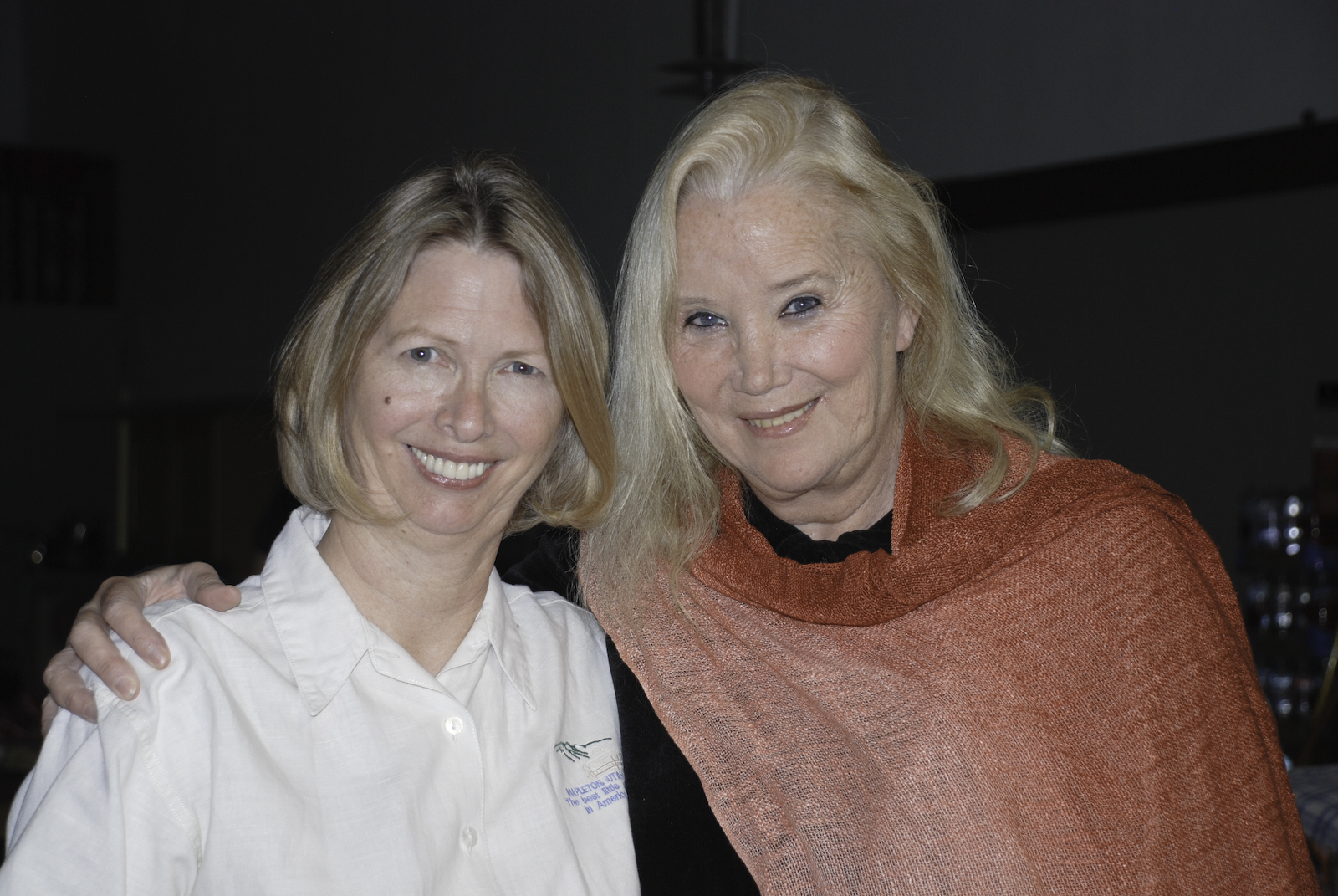 Costume designer with actress Sally Kirkland.