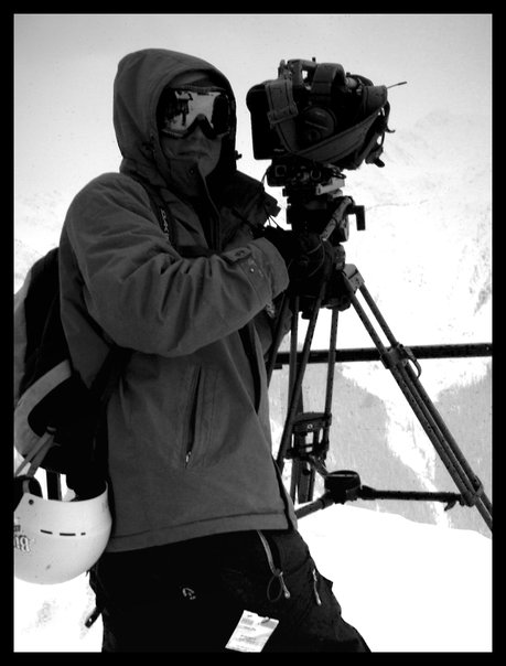 On set for SnowSeekers TV 2009. Golden BC, Canada