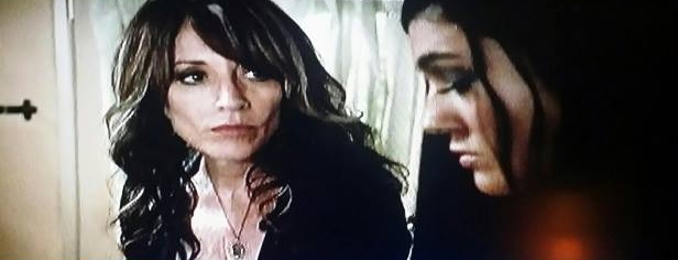 Katey Sagal and Vanessa Giselle on the set of FX's 