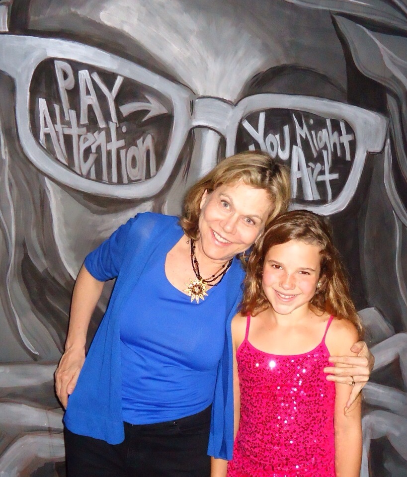 Philadelphia Bicycle Vignettes Compulsion Party Fundraiser - Child actress Leila Jean Davis with actress Julie Chapin.
