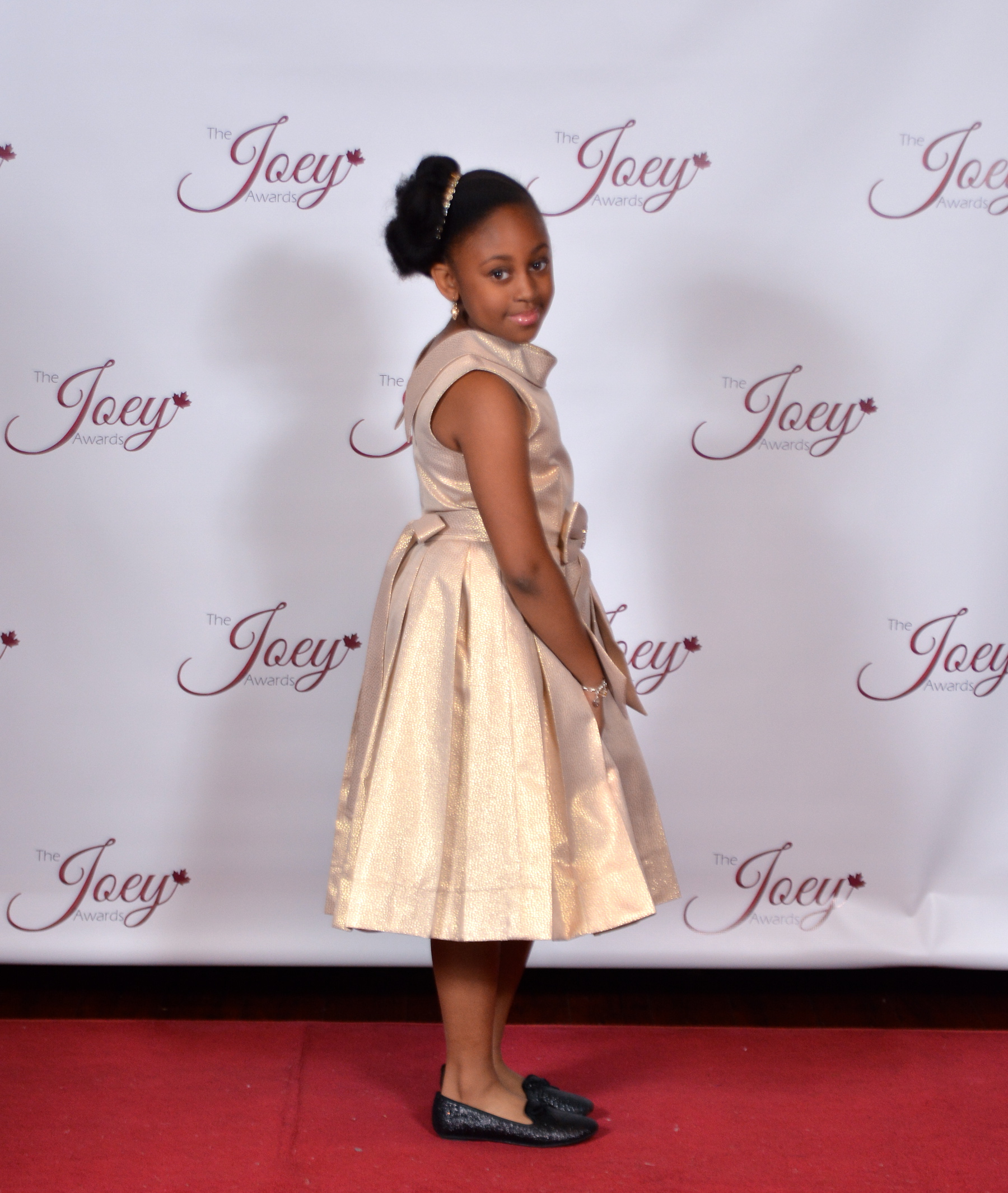 Allison at the 2014 Joey Awards in Vancouver where she was nominated for her performance in Clean Teeth Wednesdays