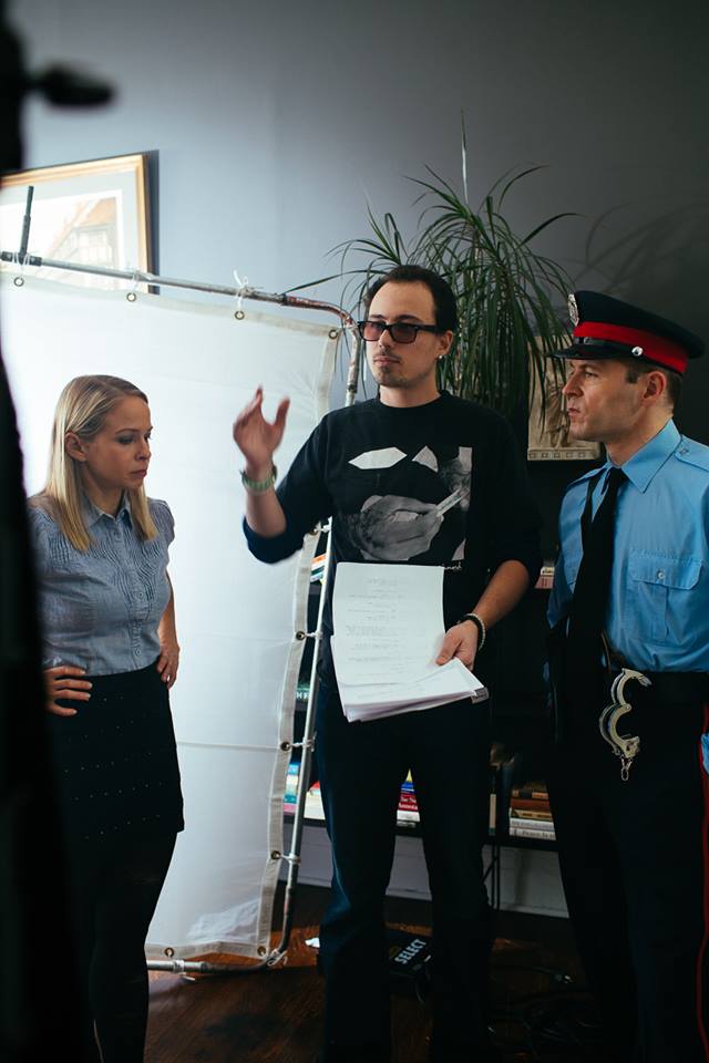 Milan Andrijasevic, Leanne Melissa Bishop, Srdjan Nikolic. On set of 