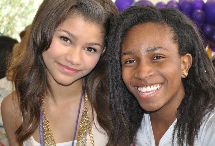 Favour and Zendaya (Shake it Up) at Ice cream for Breakfast Charity event
