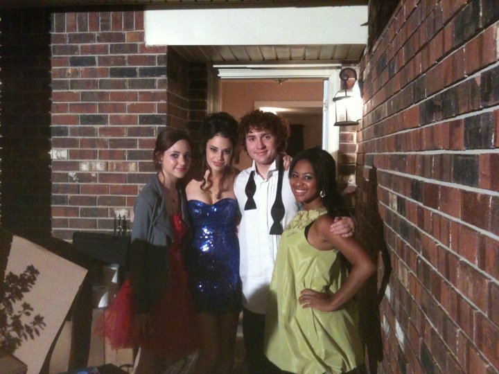 Me and the main cast on set of Worst Prom Ever
