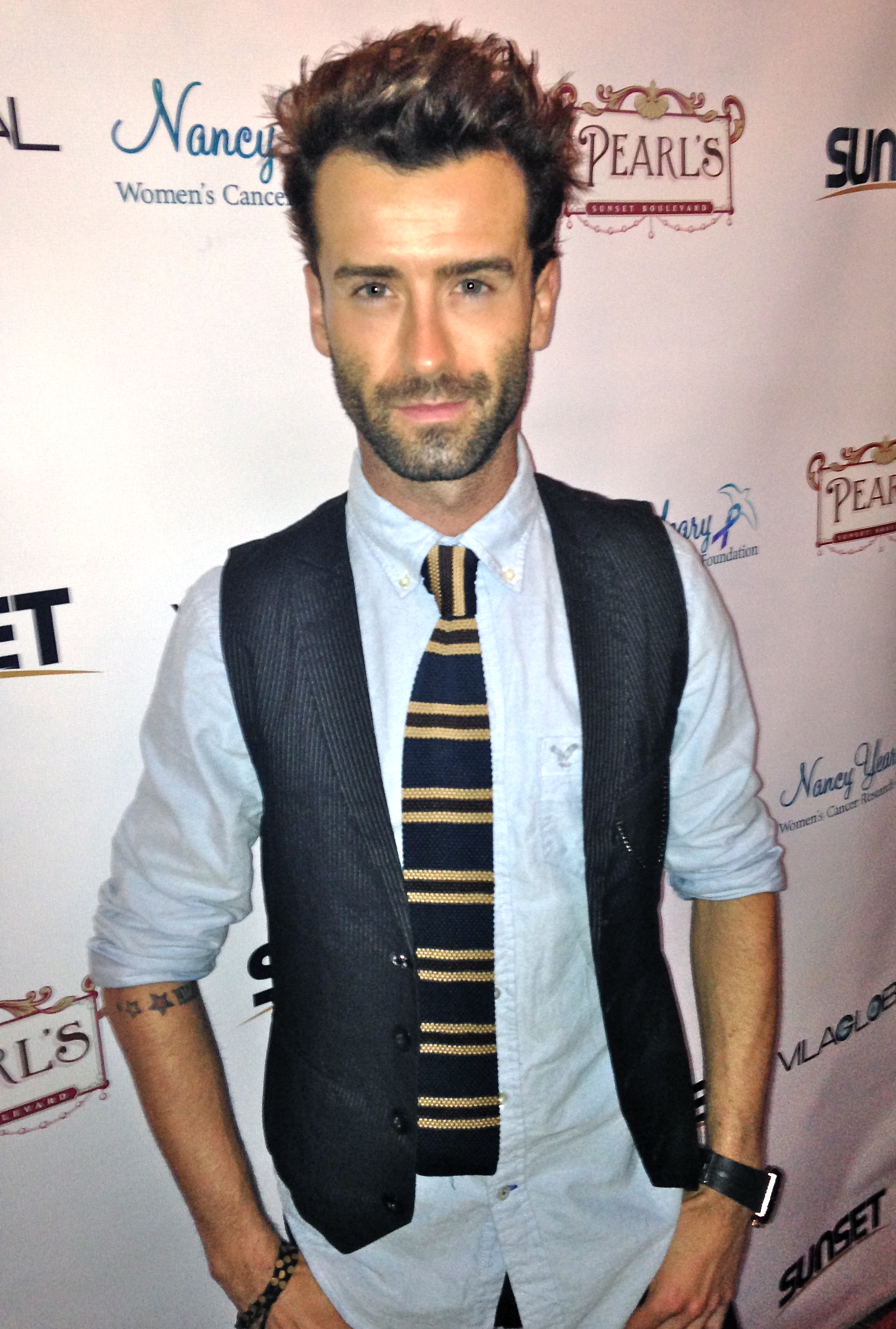 David Scharschmidt on the red carpet at Pearl's Oscar party in West Hollywood.