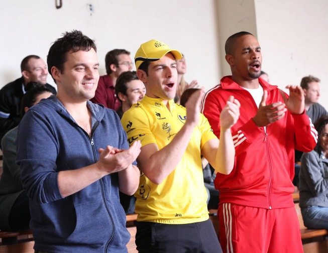 Still of Max Greenfield, Damon Wayans Jr. and Jake Johnson in New Girl (2011)