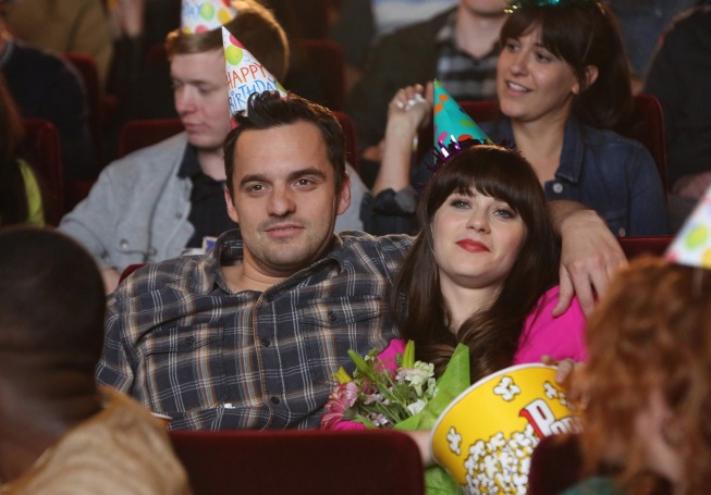 Still of Zooey Deschanel and Jake Johnson in New Girl (2011)