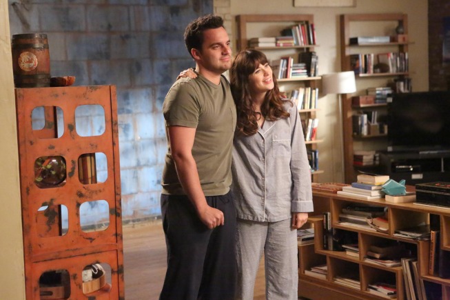 Still of Zooey Deschanel and Jake Johnson in New Girl (2011)