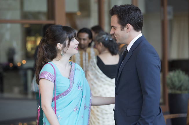 Still of Zooey Deschanel and Jake Johnson in New Girl (2011)