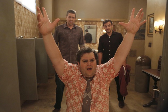 Still of Josh Braaten, Josh Gad and Jake Johnson in New Girl (2011)