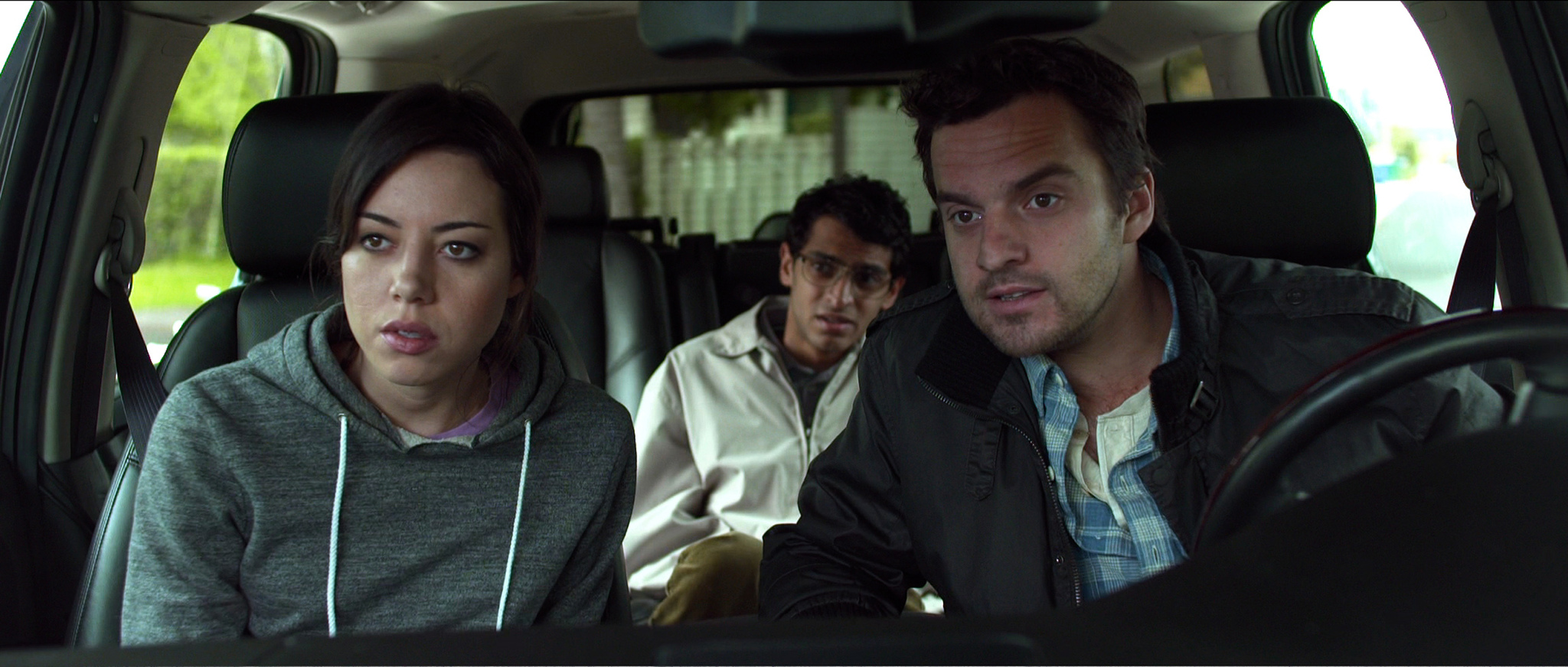 Still of Jake Johnson, Aubrey Plaza and Karan Soni in Safety Not Guaranteed (2012)