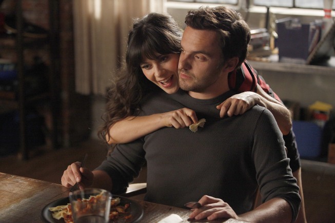 Still of Zooey Deschanel and Jake Johnson in New Girl (2011)