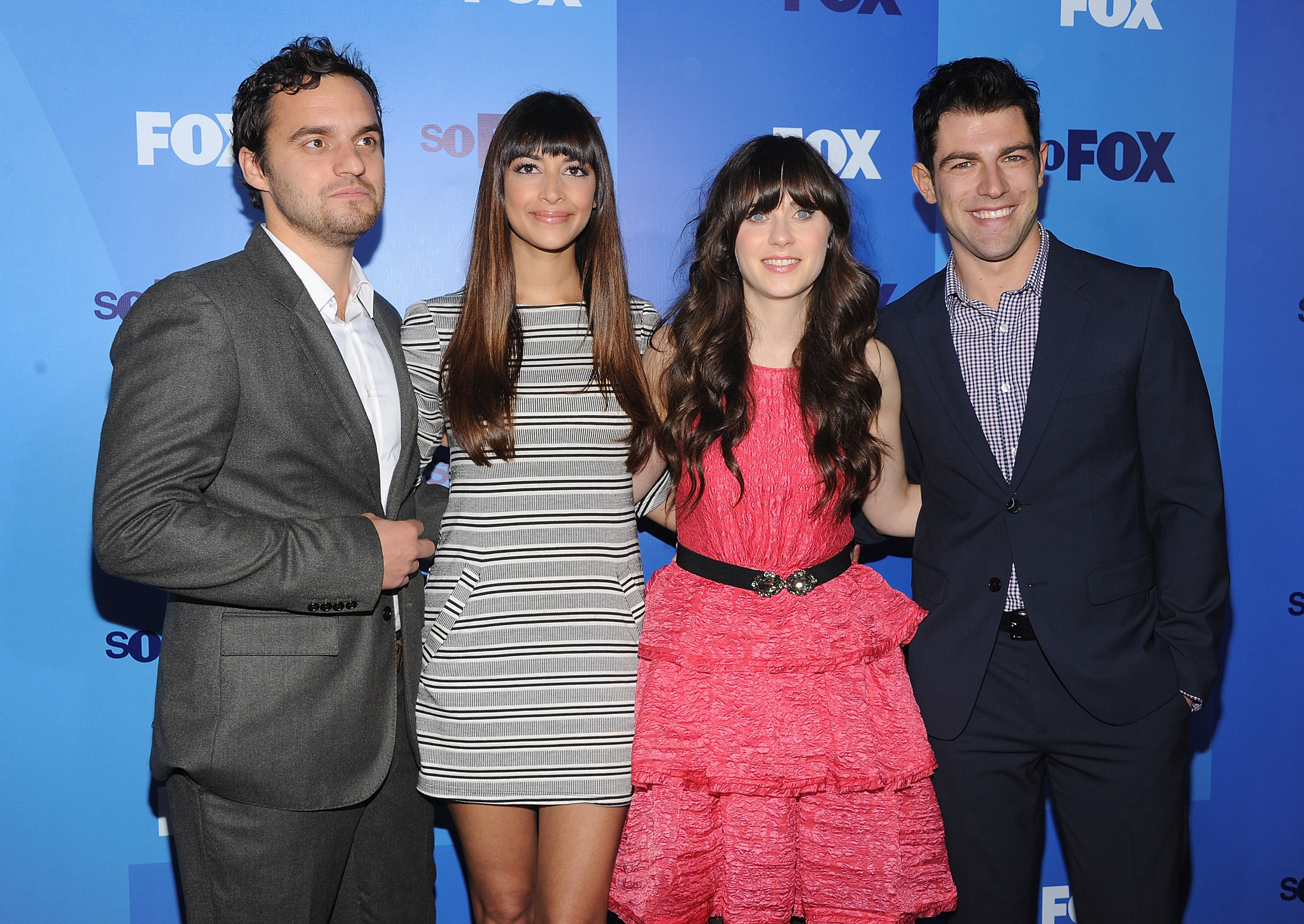 Zooey Deschanel, Max Greenfield, Hannah Simone and Jake Johnson