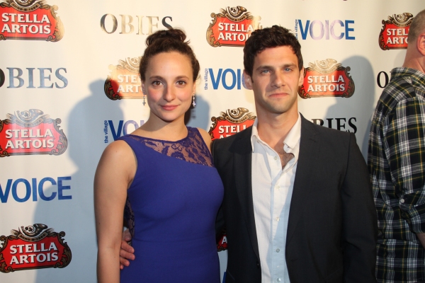 Tracee Chimo and Justin Bartha at the OBIE Awards 2012