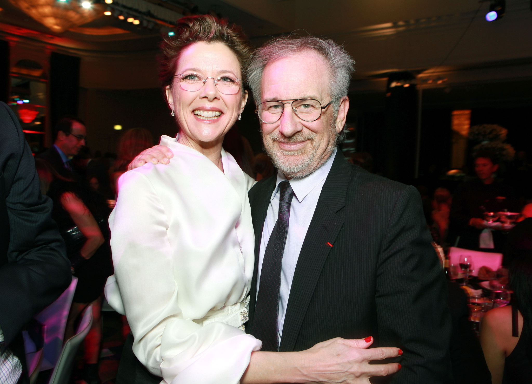 Steven Spielberg and Annette Bening
