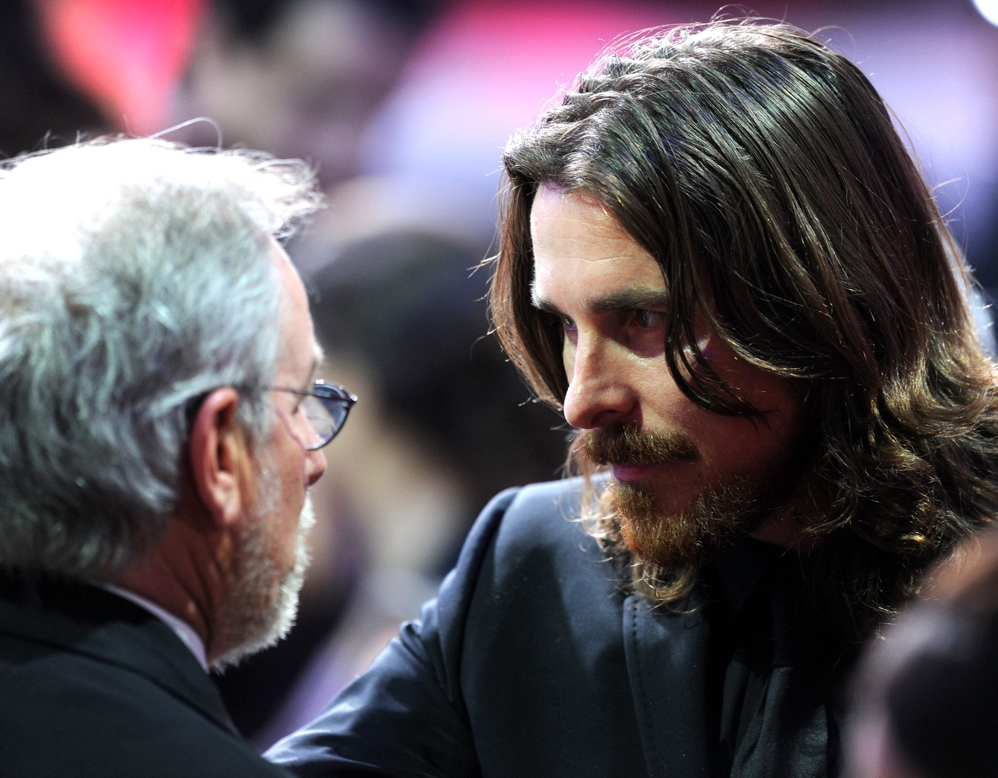 Steven Spielberg and Christian Bale