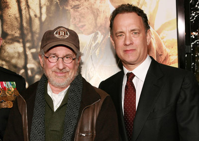 Tom Hanks and Steven Spielberg at event of The Pacific (2010)