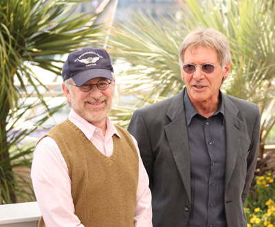 Harrison Ford and Steven Spielberg at event of Indiana Dzounsas ir kristolo kaukoles karalyste (2008)