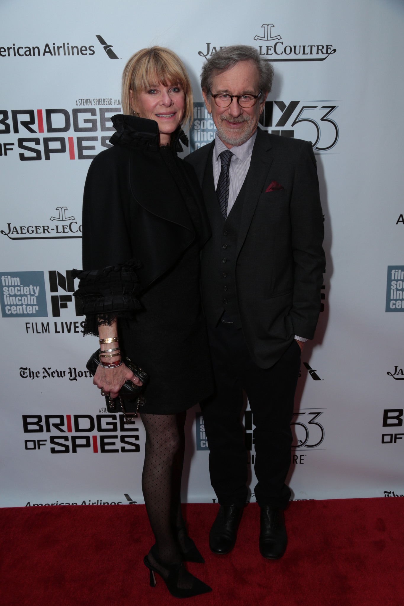 Steven Spielberg and Kate Capshaw at event of Snipu tiltas (2015)