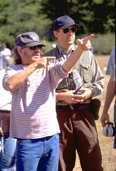 Steven Spielberg on location.