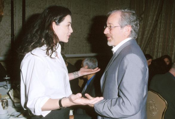 Steven Spielberg and Julianna Margulies