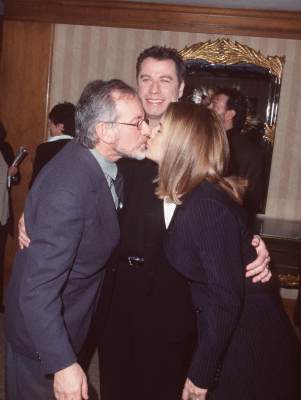 Steven Spielberg, John Travolta and Kelly Preston