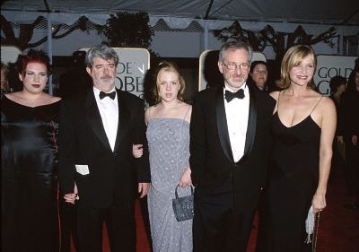 George Lucas, Steven Spielberg, Kate Capshaw and Amanda Lucas