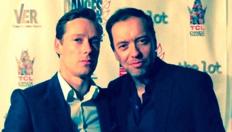 Kaine Harling and Steve Mouzakis at the Hollywood premiere of THE SUICIDE THEORY