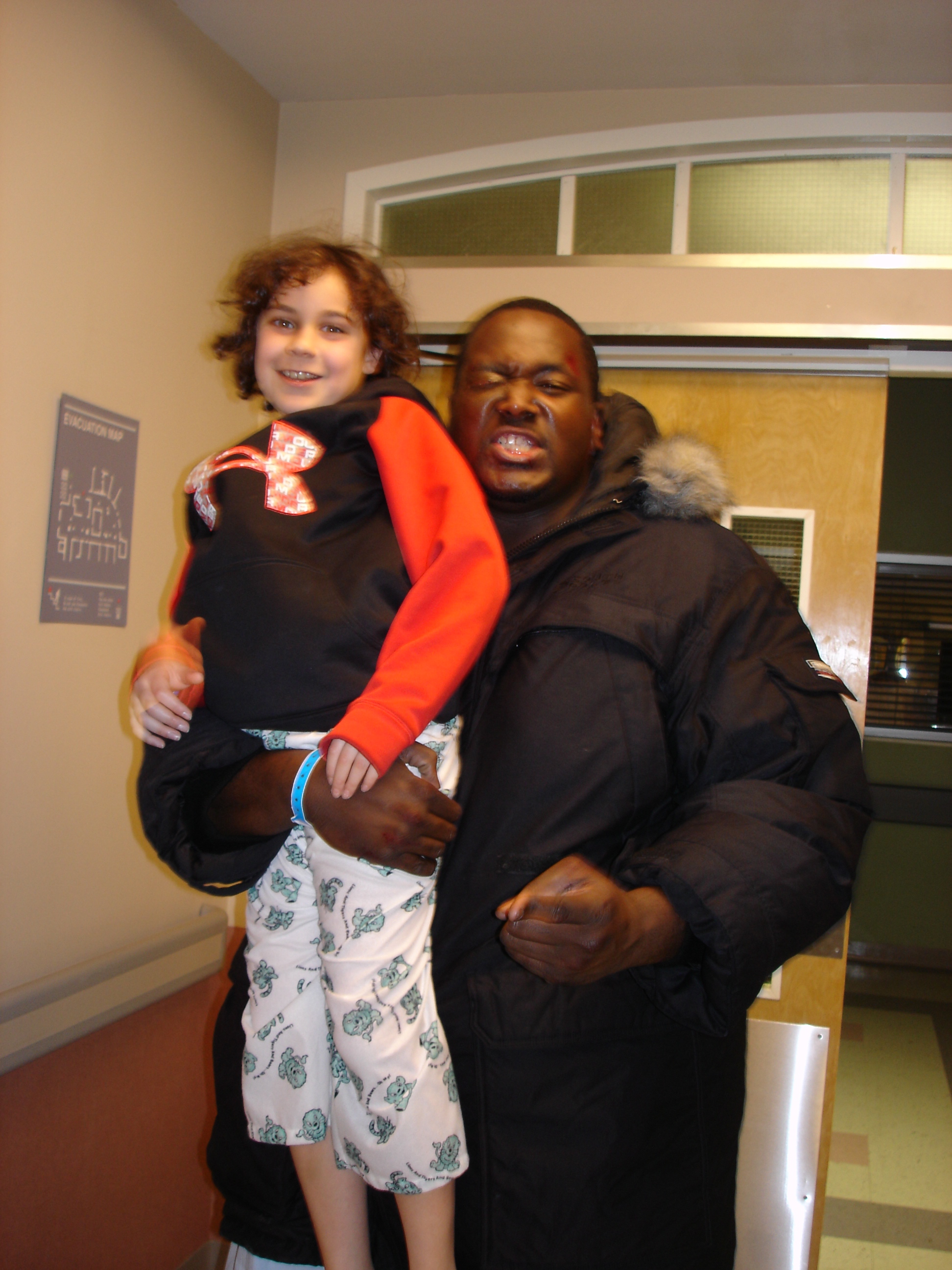 On the set of Mercy with Quinton Aaron
