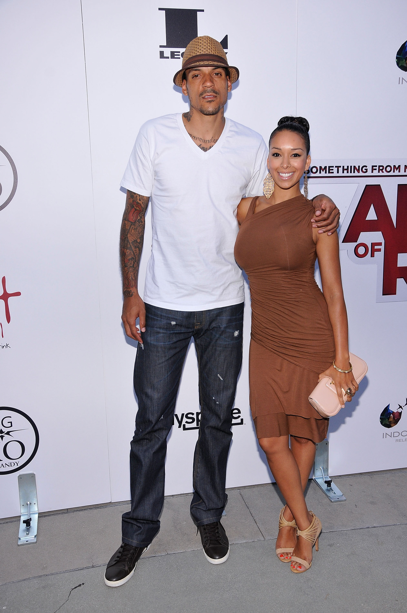 Gloria Govan and Matt Barnes at event of Something from Nothing: The Art of Rap (2012)