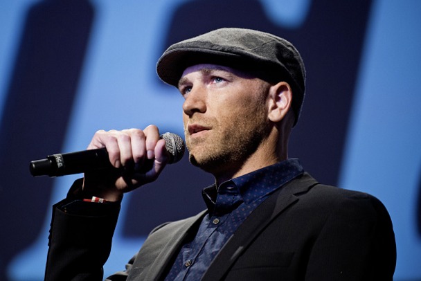 Director Paul Marchand speaks at the premiere of 'JACO' at The Theater at The Ace Hotel on November 22, 2015 in Los Angeles, California.