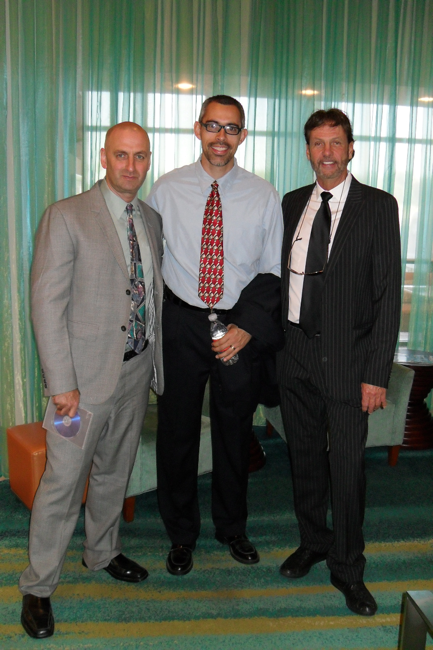 Brian D.Fox with director Alan Jacobs and producer Scott Alvarez at DOWN FOR LIFE premiere.
