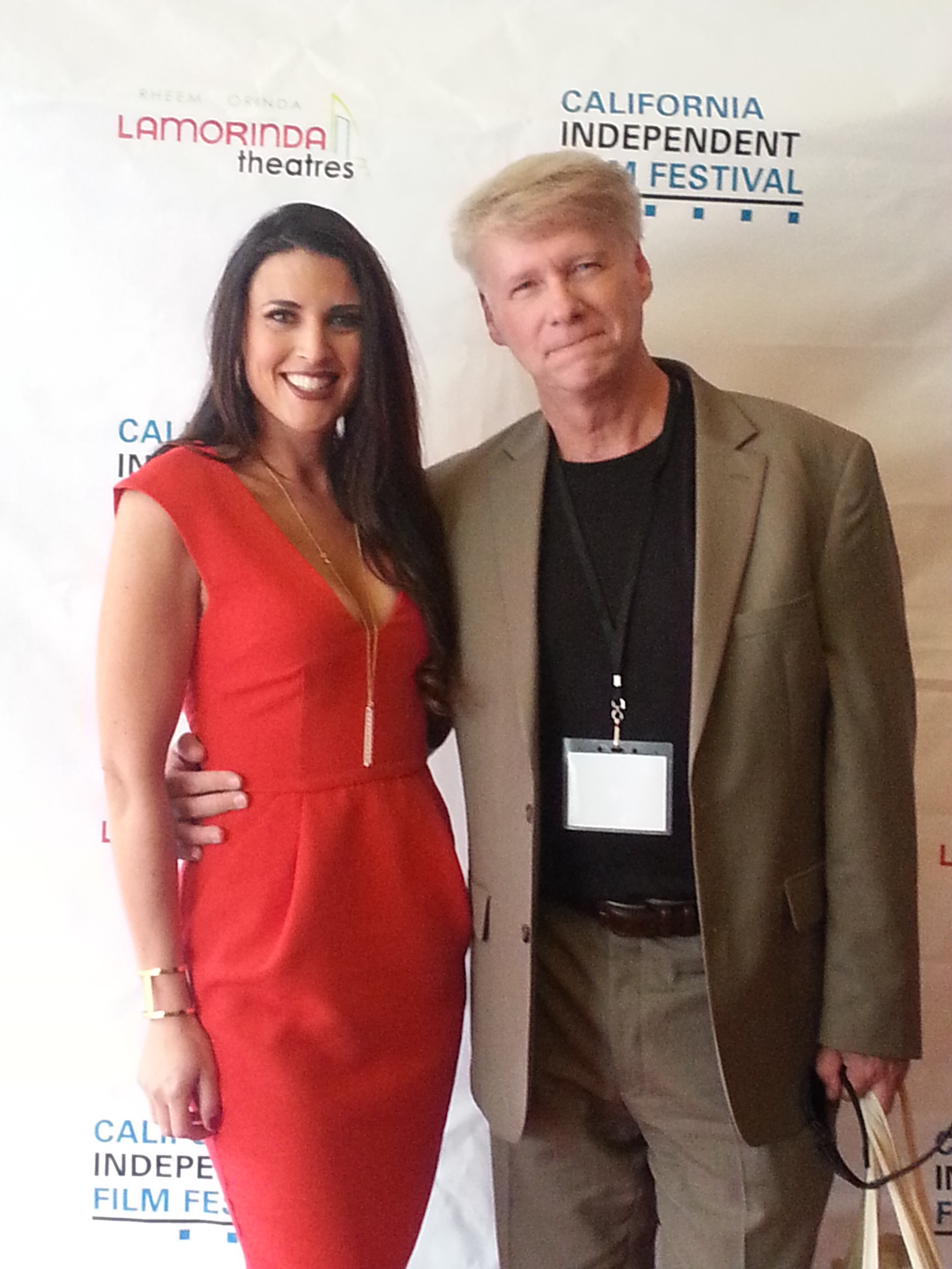 Gretta Sosine with Writer, Director, Producer, Adam Reeves at the California Independent Film Festival screening for My Brother's Shoes