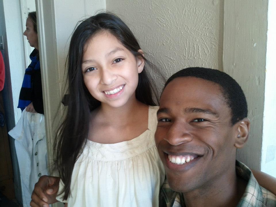 Jade Nickol,(Nez) with Mike Wade, just finished their scene.