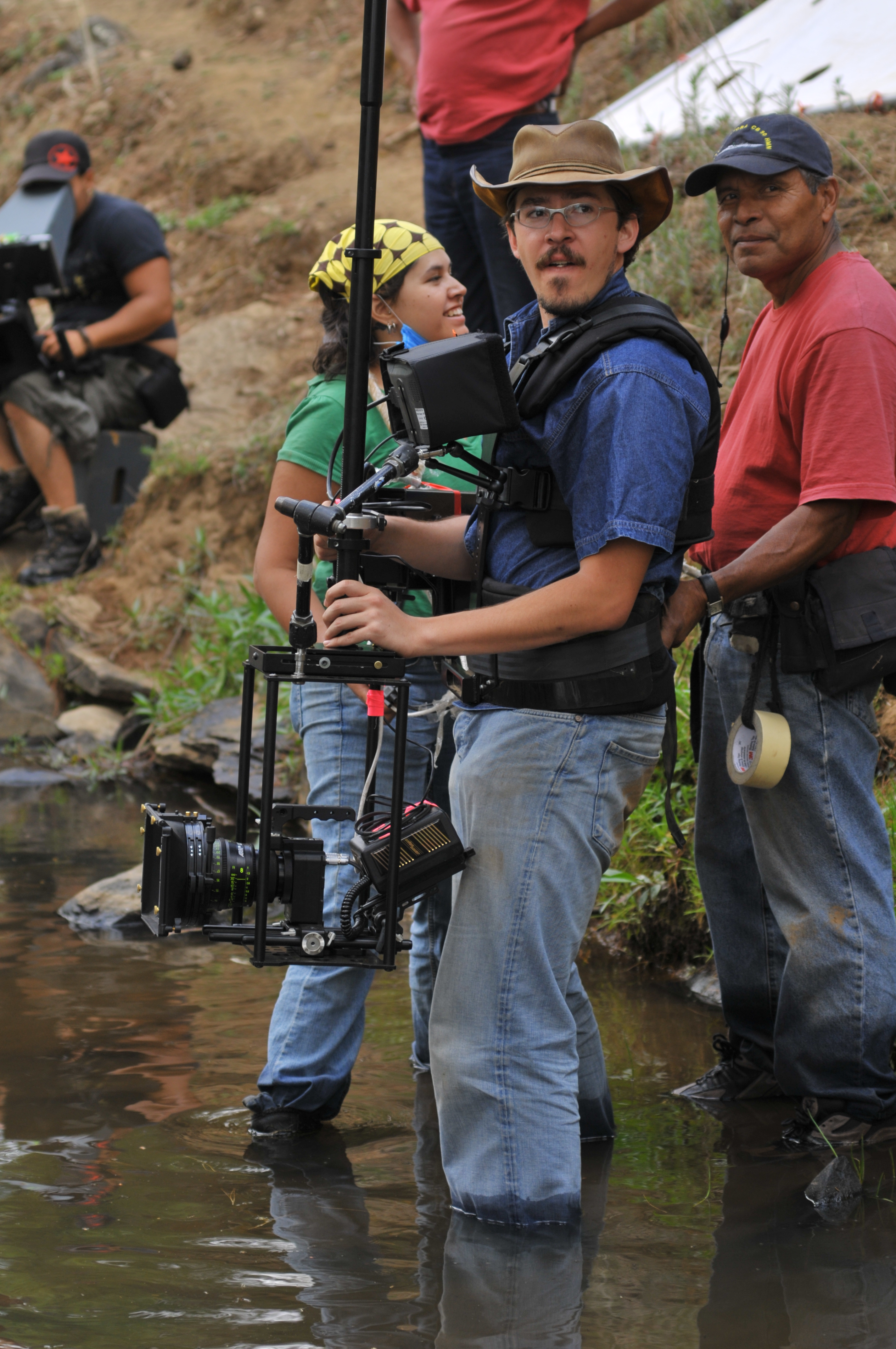 Producer Dankmar Garcia (also DIT and Glide Cam Operator) on Tequila (2011). Camera SI-2K MINI version on Glide Low MODE config.