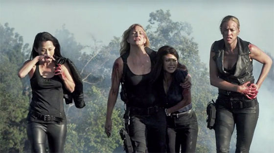 Still of Nicole Bilderback, Zoe Bell, Tiffany Panhilason, and Kristanna Loken in Mercenaries.
