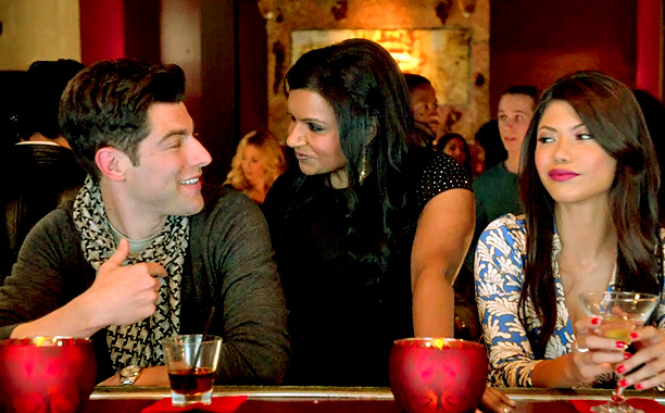 Still of Max Greenfield, Mindy Kaling and Tiffany Panhilason in The Mindy Project.