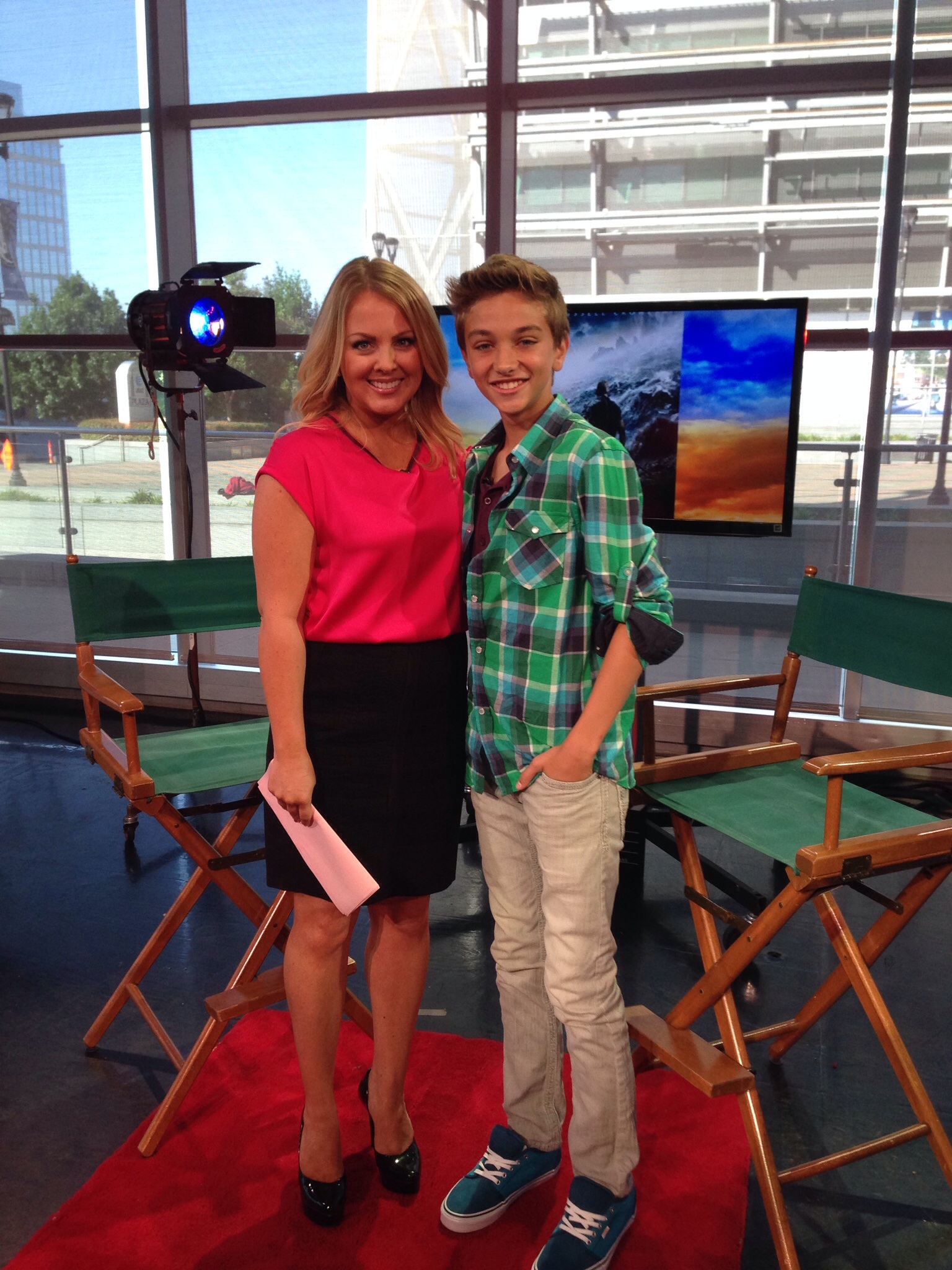 Gavin Casalegno and Carrie McClure on Good Morning Texas