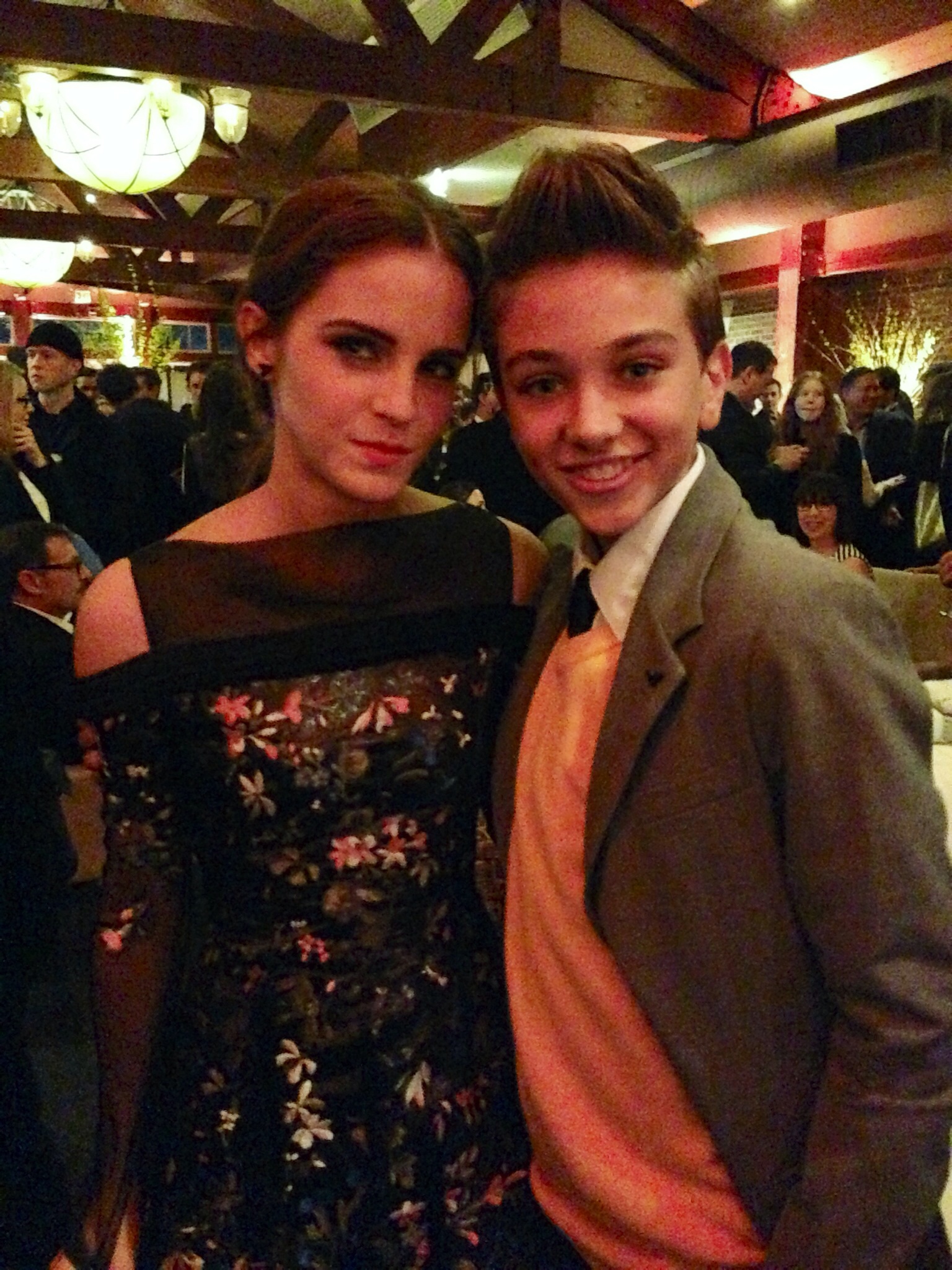Gavin Casalegno with Emma Watson - NOAH premier after party