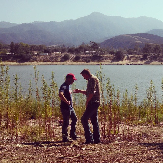 Behind-The-Scenes still from HEY BROTHER. Paddy Quinn, Kurt Finney