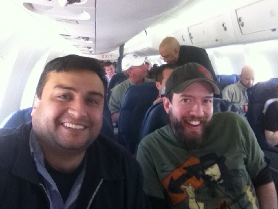 Director / 1st AC - Ben Bacharach-White with DP / 1st AD Tony Deemer flying to locations.