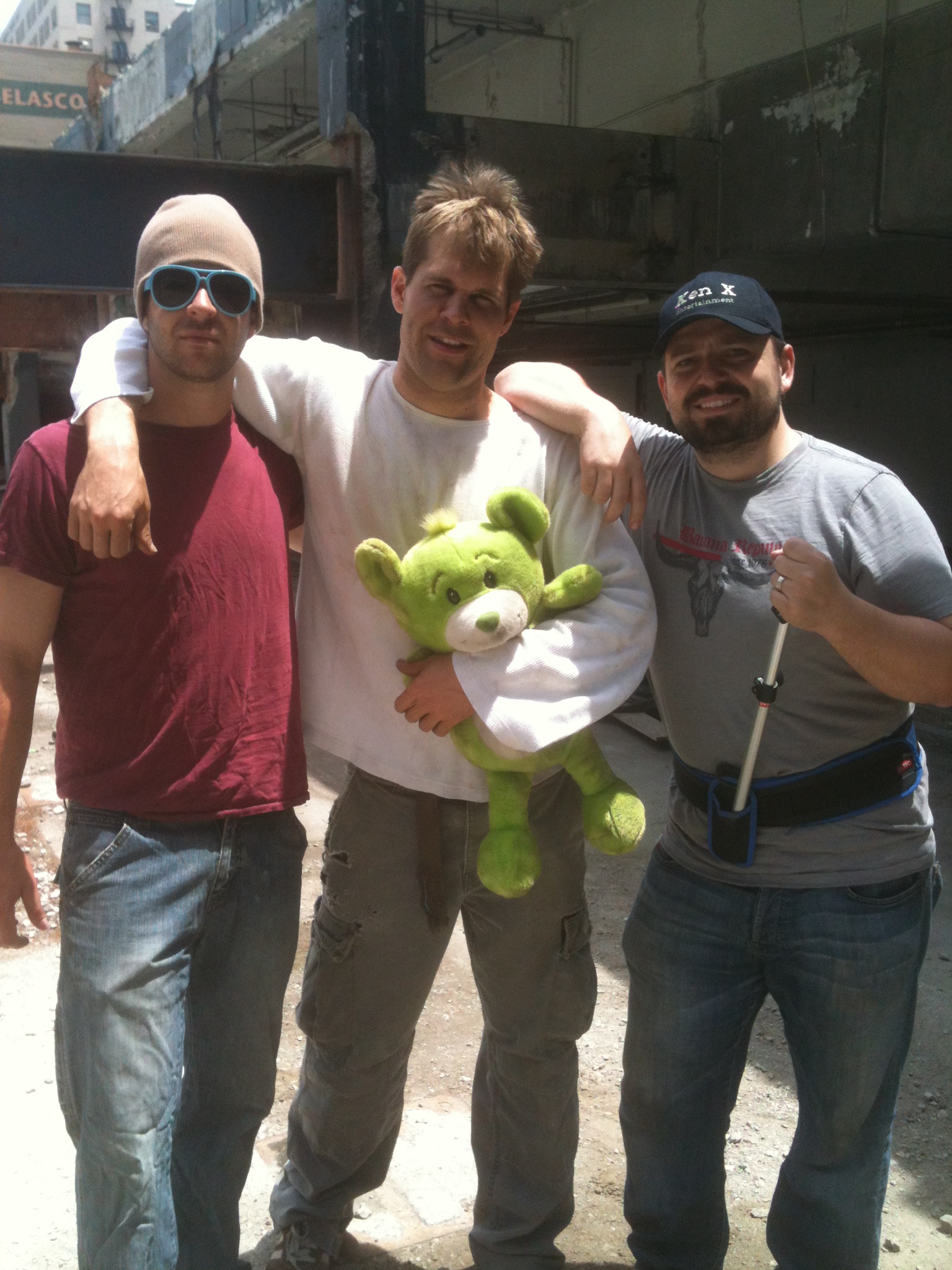 Dalen Carlson, Pierre Kennel and Director Kenlon Clark on set of Synapse