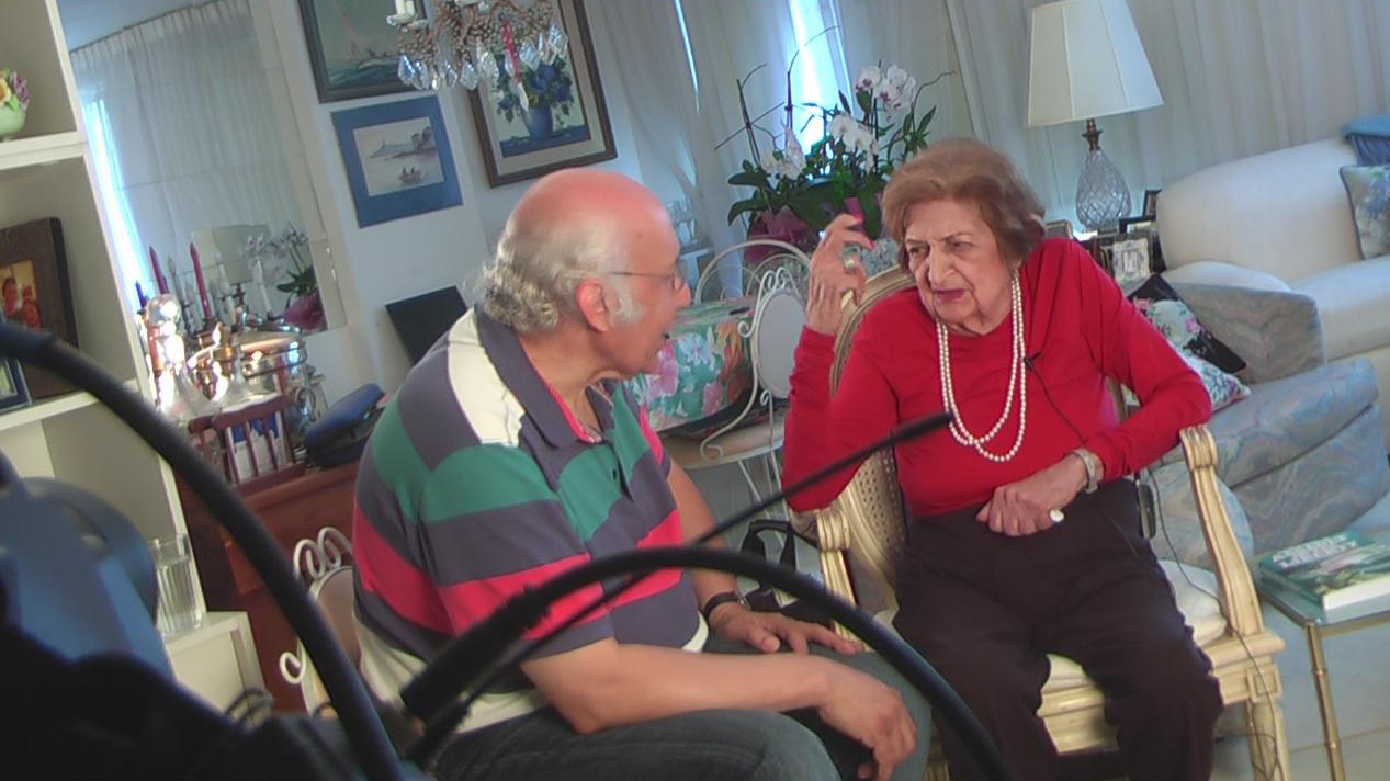 With the celebrated Dean of the White House correspondents Helen Thomas at her place in Washington DC for Farouq's in-production documentary slated for release in 2012