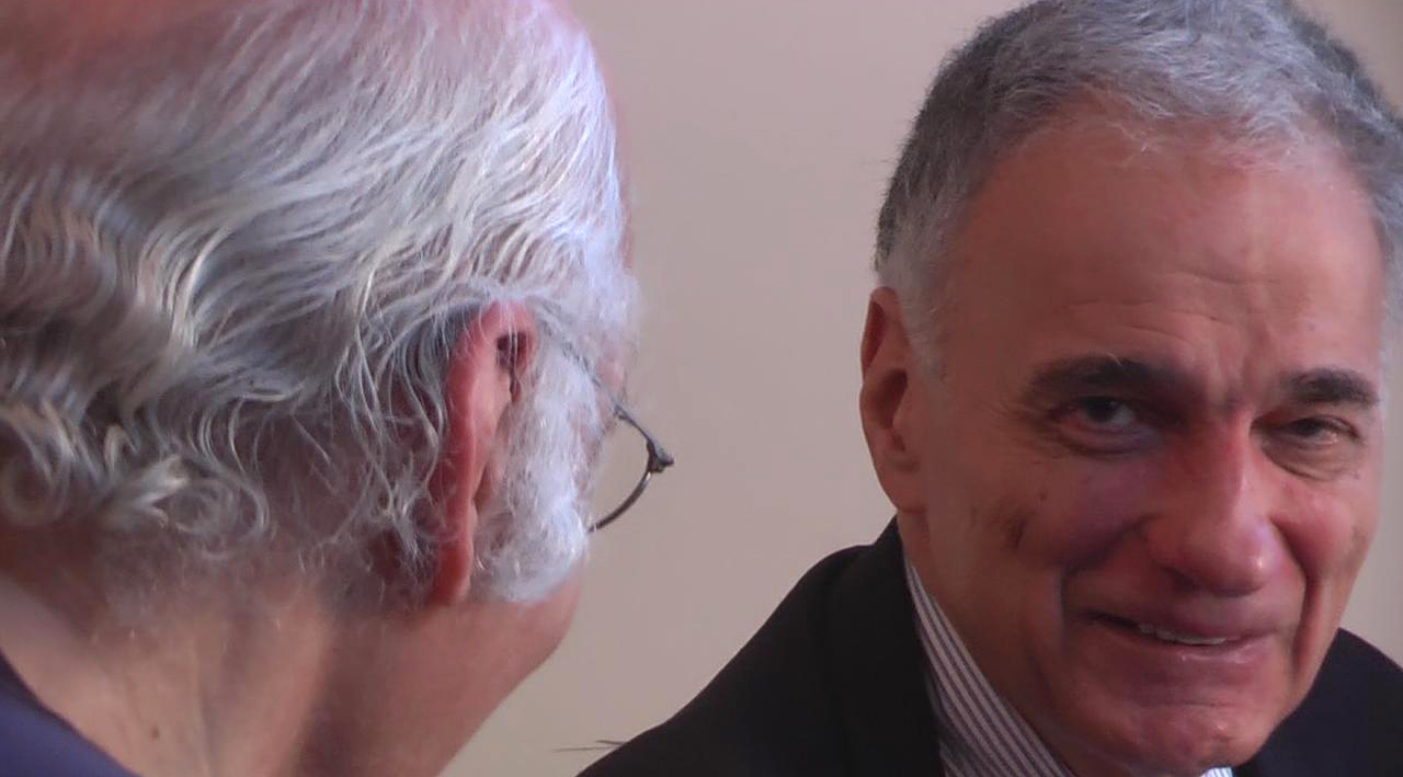 In Washington DC interviewing Presidential runner and famed consumer activist Ralph Nader for Farouq's new political documentary set for a 2012 release
